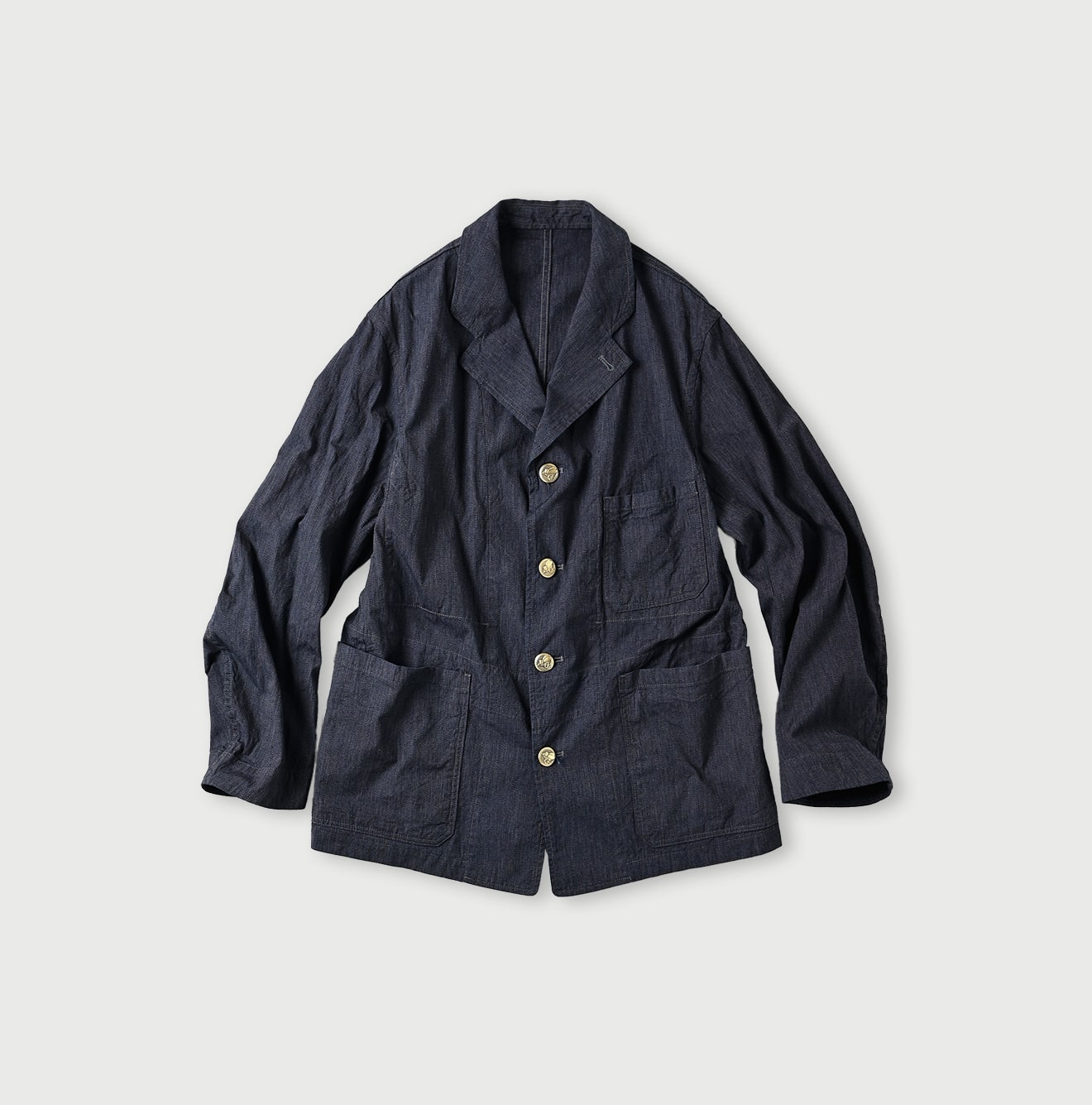 45R〈日本製〉R刺繍入りインディゴ染めスウェットデニムジャケット2 2045020257.jpg?1743418864