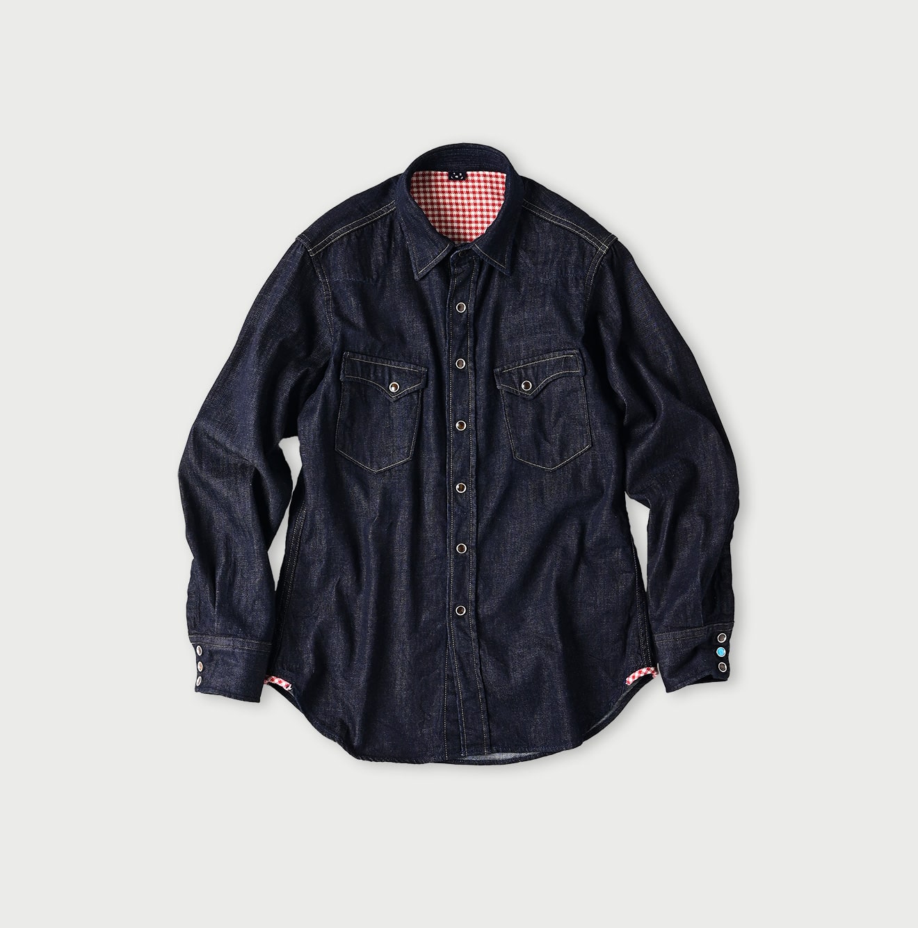 シャツデニムの908イースタンシャツ焦 45Rシャツデニムの908イースタンシャツ（濃）: WOMEN｜45R
