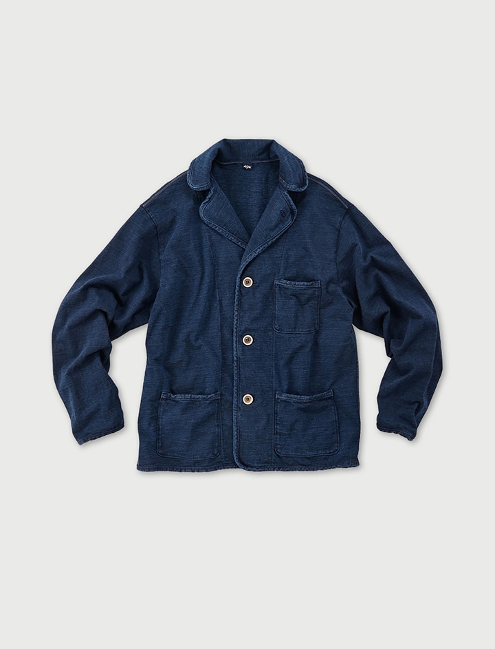 超美品★45R でこぼこ天竺の908チロリアンカーディガン インディゴ 3 45Rでこぼこ天竺の908チロリアンカーディガン: WOMEN｜45R