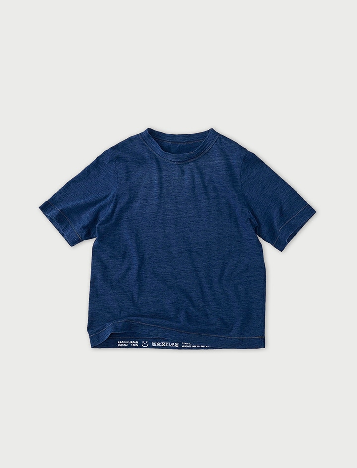 【美品】45R〈日本製〉ジンバブエコットンの45色天竺ポロシャツ　ロゴ刺繍　紺青 45rpm - 45rpm✨裏面プリント 45Rロゴ 天竺 コットン R刺繍 45星