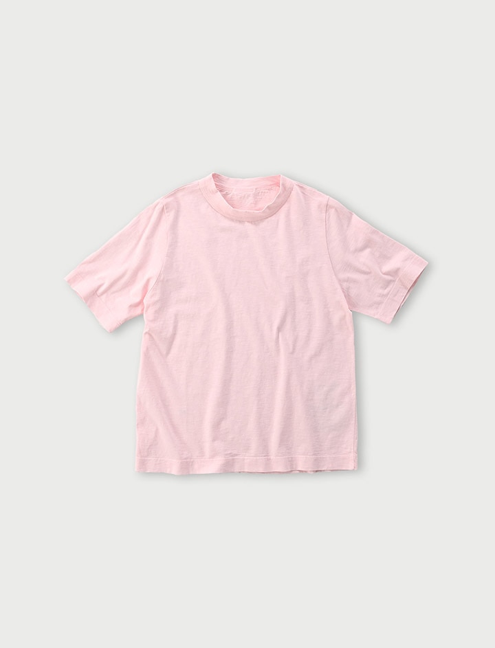 度詰天竺の45星Tシャツ（草木染め）桃サンゴ