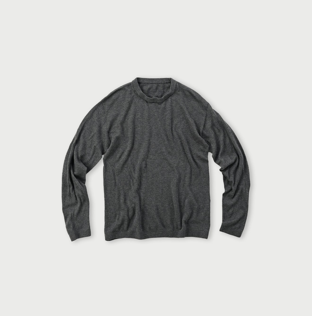 ◆45R フォーティーファイブアール 超ガーゼ 908縞Tシャツ 長袖 45R超ガーゼの908クルーネックTシャツ: WOMEN｜45R