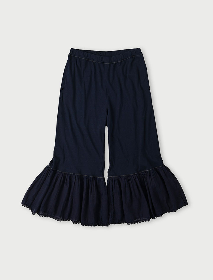 45R新年お値下げ☆未使用に近い　天竺のスパッツ(インディゴ) 45R天竺の90845星Tシャツ（インディゴ 濃）: WOMEN｜45R