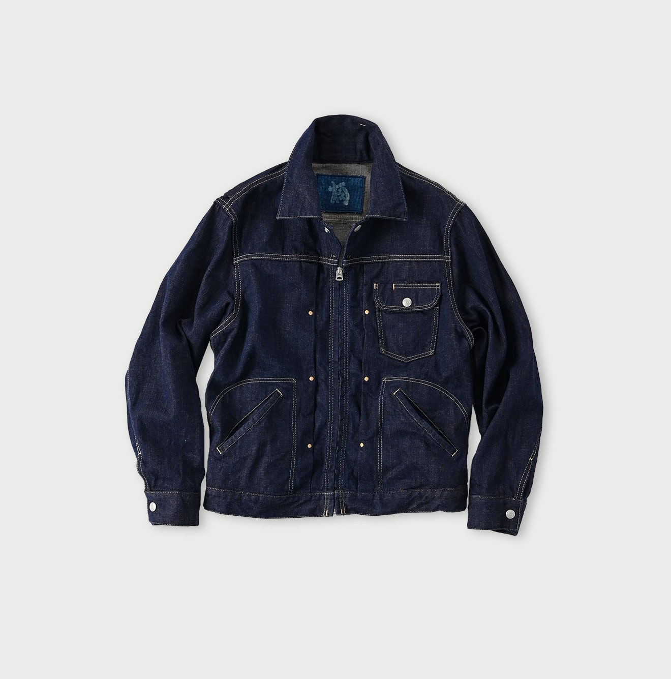 45R藍デニムライトオンスの908クロスビーGジャン（濃）: WOMEN｜45R