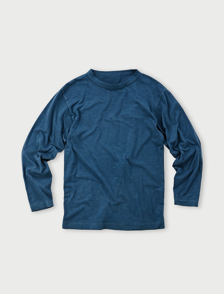 45rpm 45R 世界の綿花 スビンの90845星Tシャツ（藍）完売未使用-