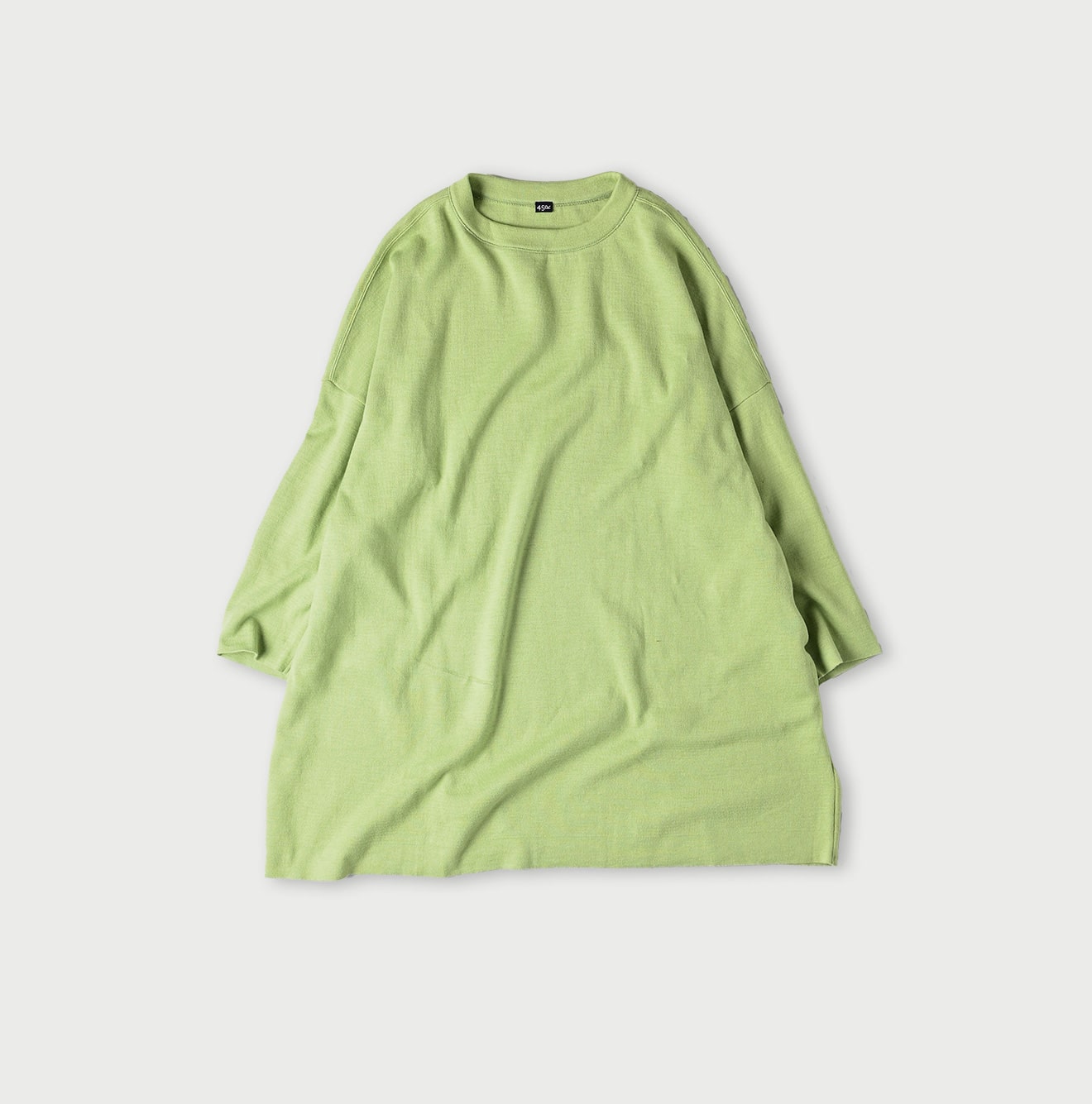 現行モデル✨45R 梳毛天竺のバスクティアードチュニック ワンポイント R刺繍 45Rスムースのチュニック: WOMEN｜45R