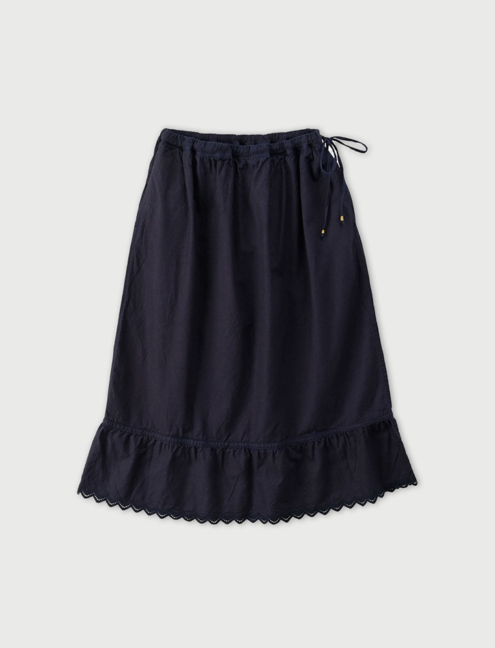 【お値下げ】45R コットンツイードのペチスカート（インディゴ） 45R コットンツイードのペチスカート（インディゴ）