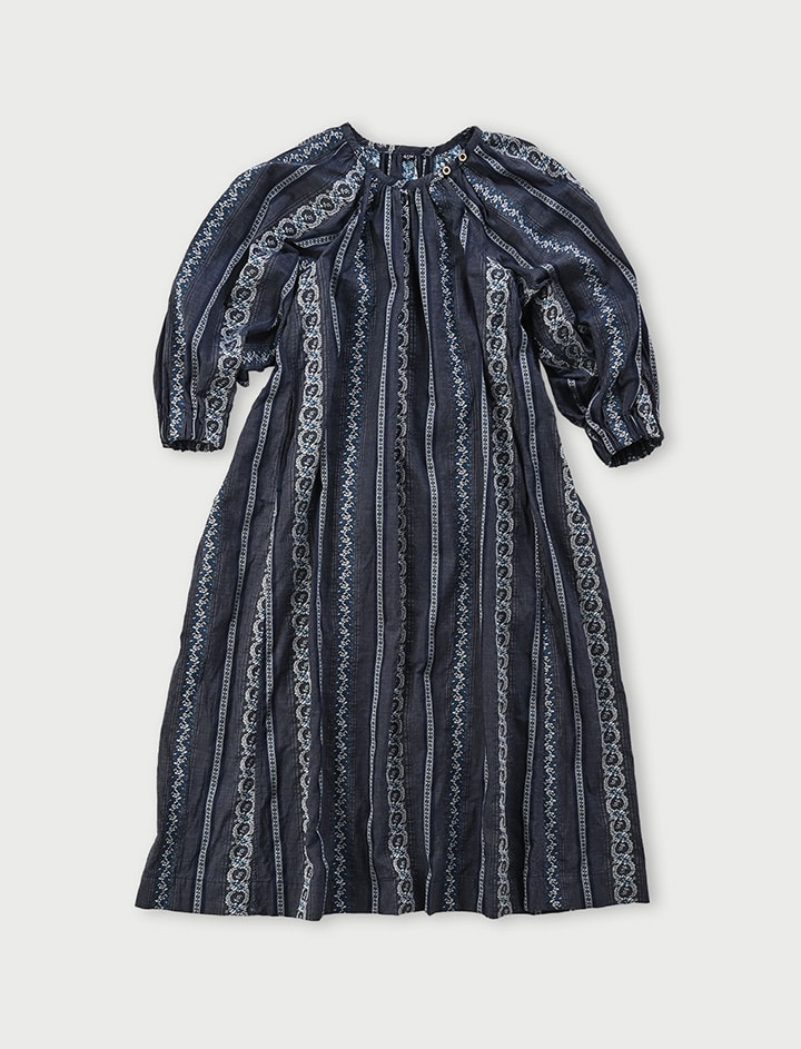 45R ジャカードフラワーのドレス（インディゴ） | vlamor.com