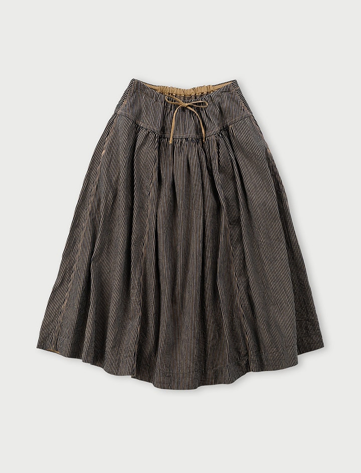 モンブラウンヒッコリーのイージーギャザースカート（濃）総丈80