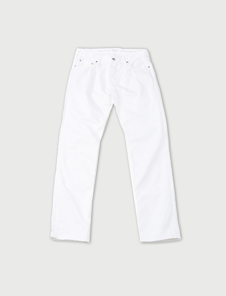 Not Dyed ホワイトデニム リアクティブデニム イージートラウザー オフホワイト