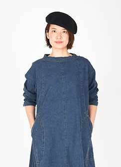 ururun☆様 45R ゴマデニムのドレス 45R裏毛×デニムのドレス