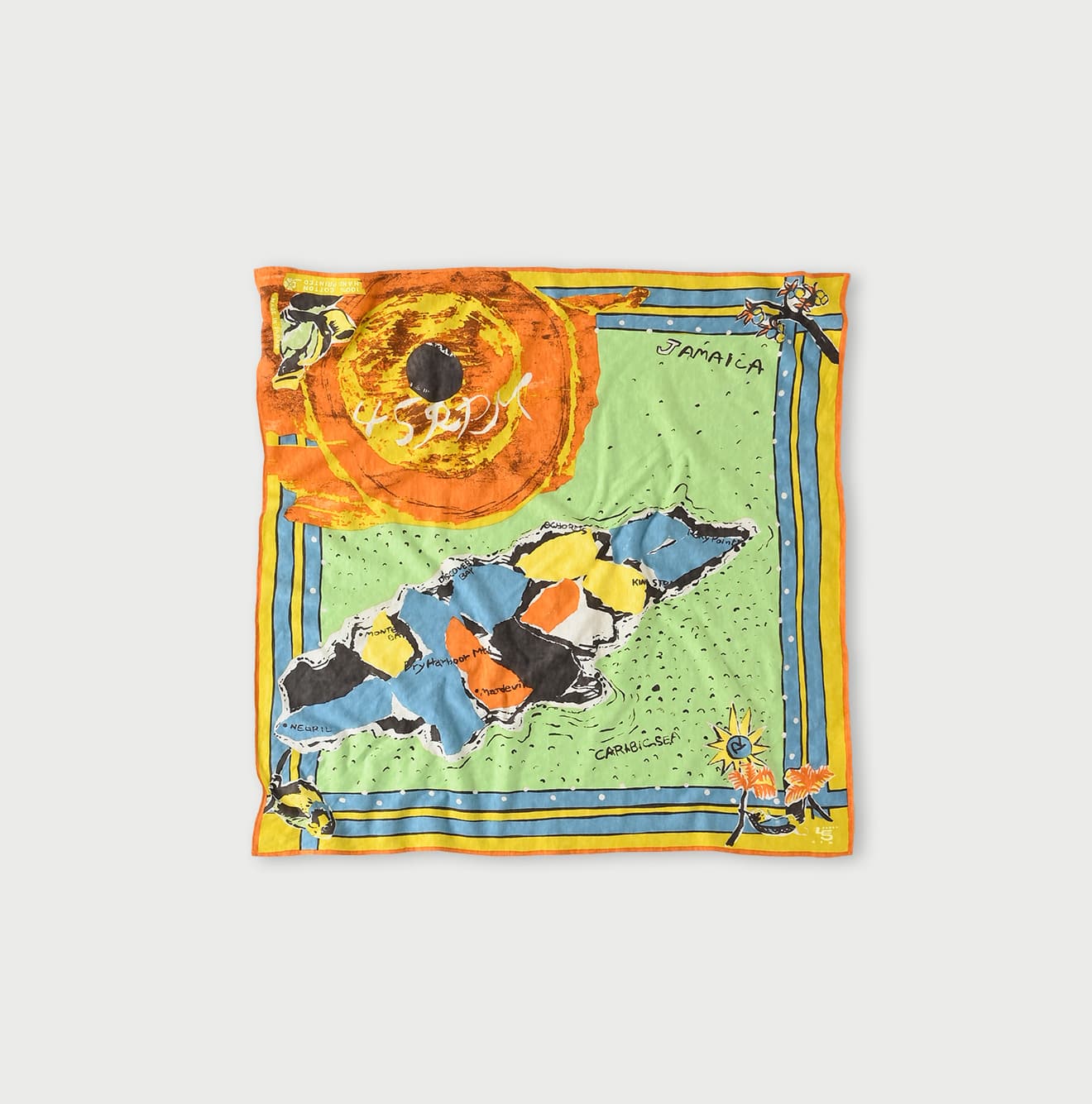 45R天竺のジャマイカMAPバンダナ: GOODS｜45R