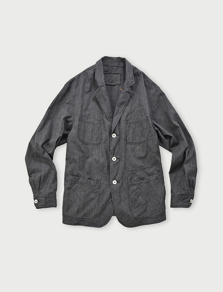 45R撚杢平のシャツジャケット MEN（影色納戸）: MEN｜45R