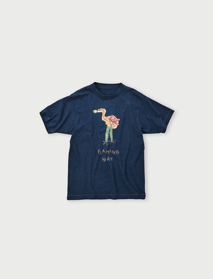 フラミングウェイ　ベタッチプリント908Tシャツ　インディゴsize2 80770282.jpg