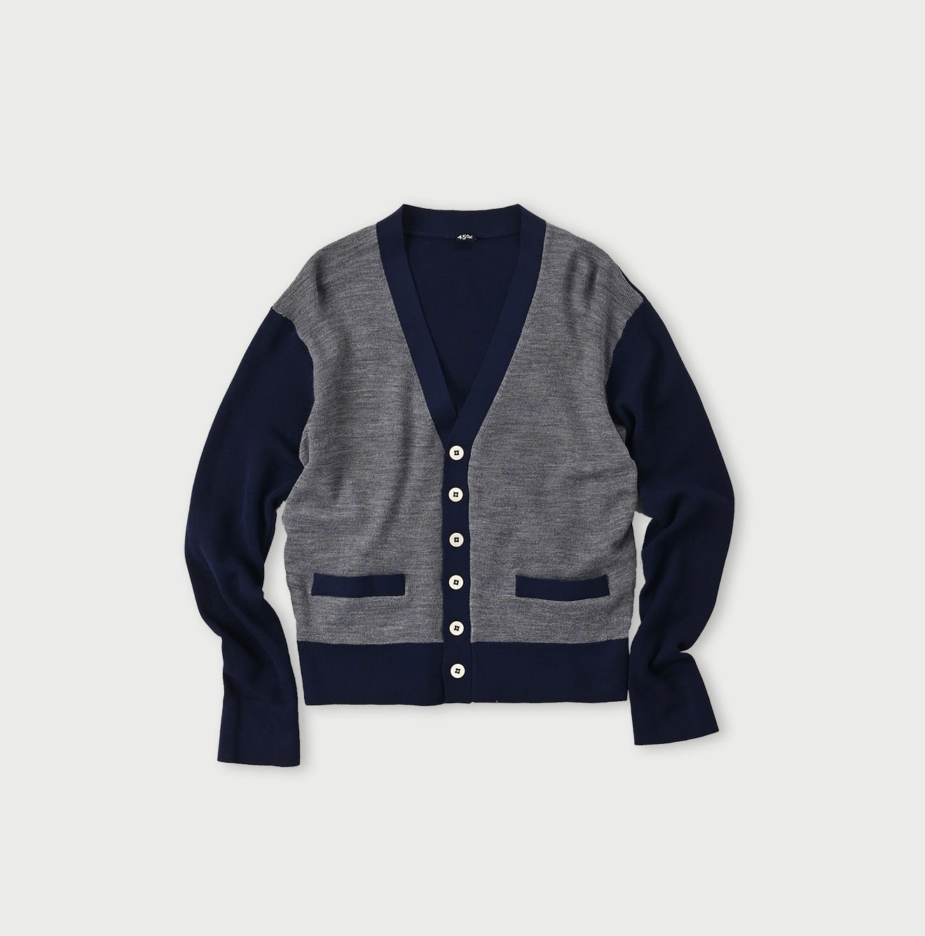 2024年製新品タグ付き45R【定価3.5万】梳毛908リブフリックカーディガン 45R梳毛の908リブクレリックカーディガン: WOMEN｜45R