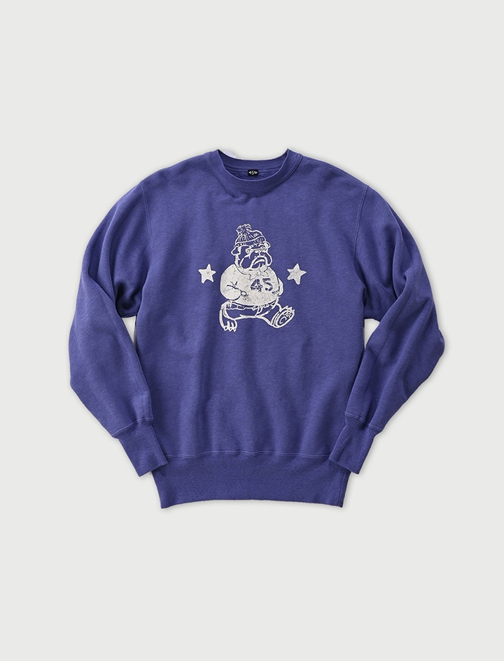 45R HERITAGE ブルマリンプリント ブルドッグ スウェット