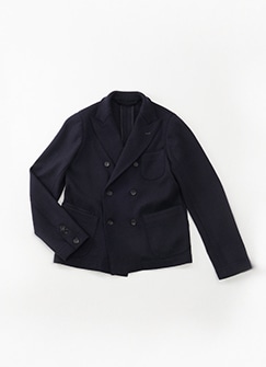 【新品未使用】45R ジャージフラノ　ウール　カシュクールジャケット 魔法 ジャージジャケット BK (プラスサイズモデルVer.) – ACDC RAG